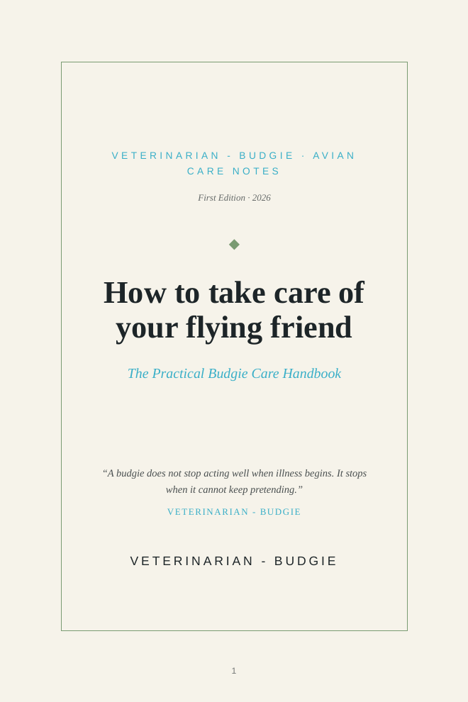 Interior page preview about budgie care warning signs