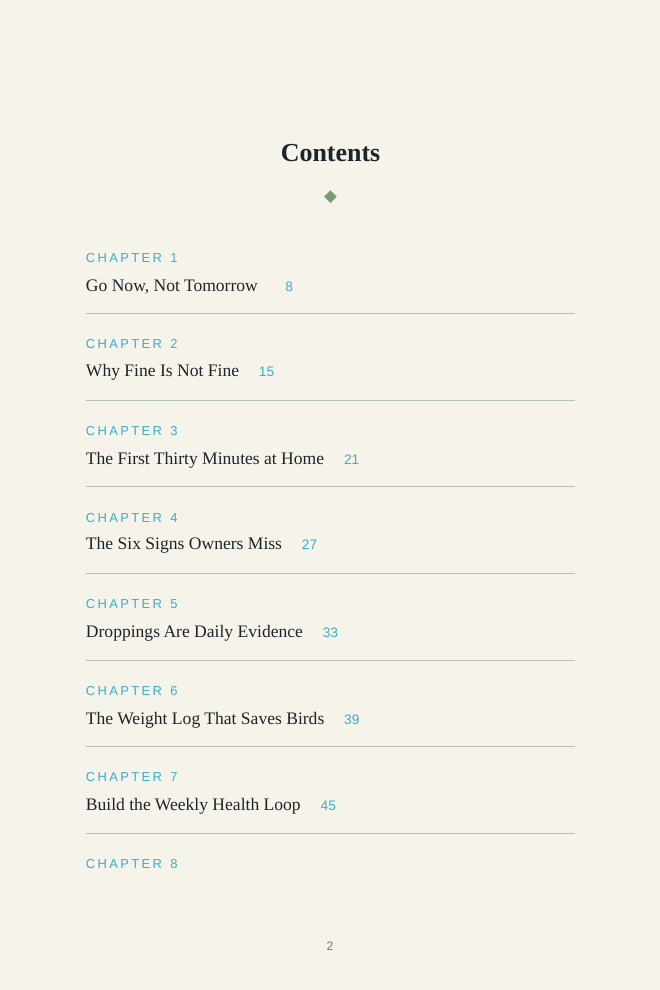 Interior page preview about home care routines